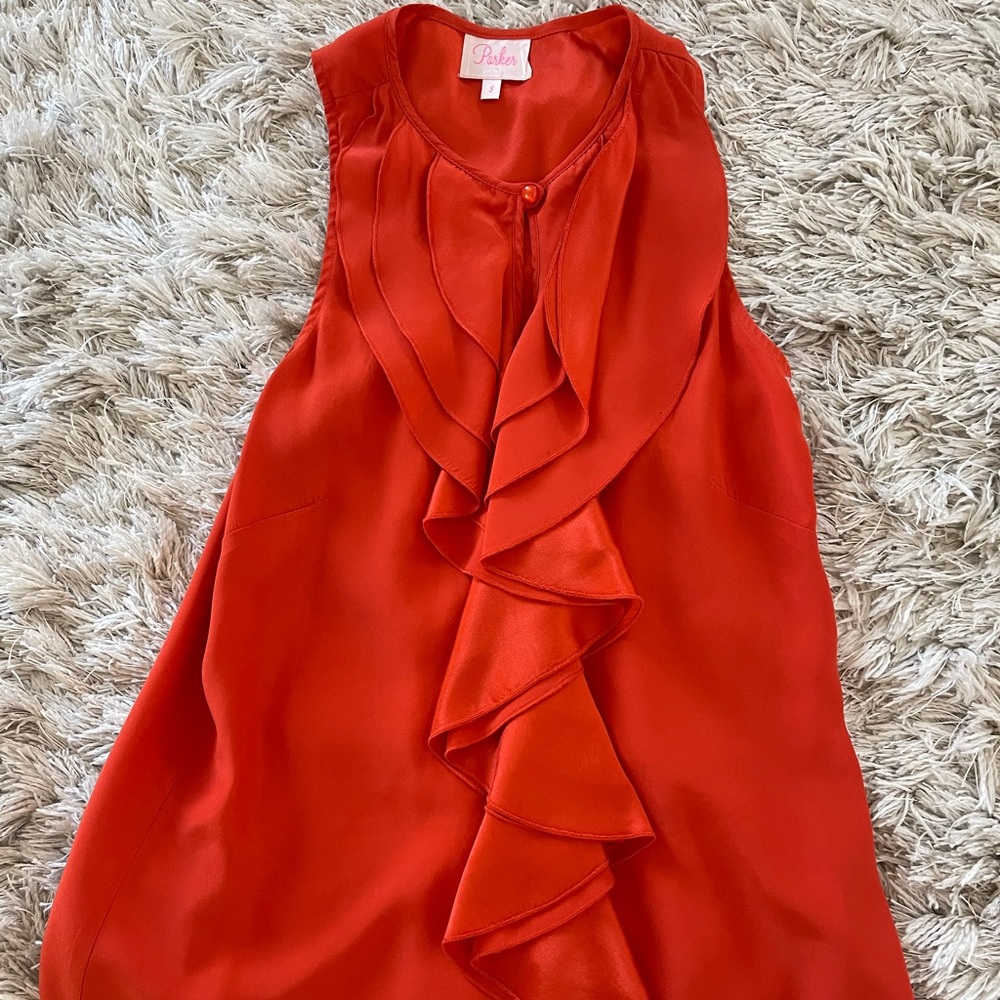 100% silk top by Parker